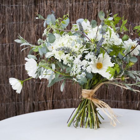 White Wild flower Bouquet with cosmos flowers