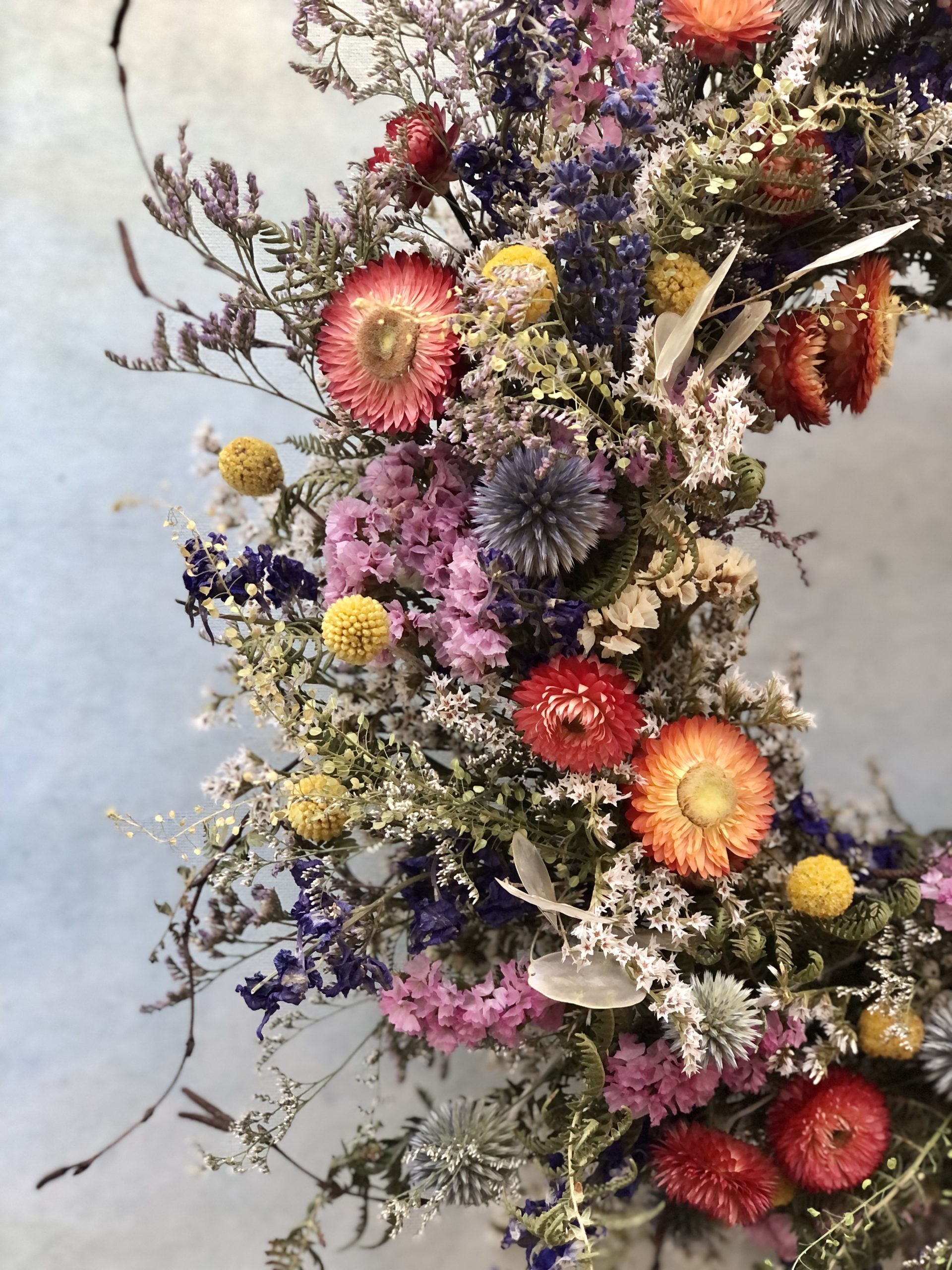 dried flower wreath