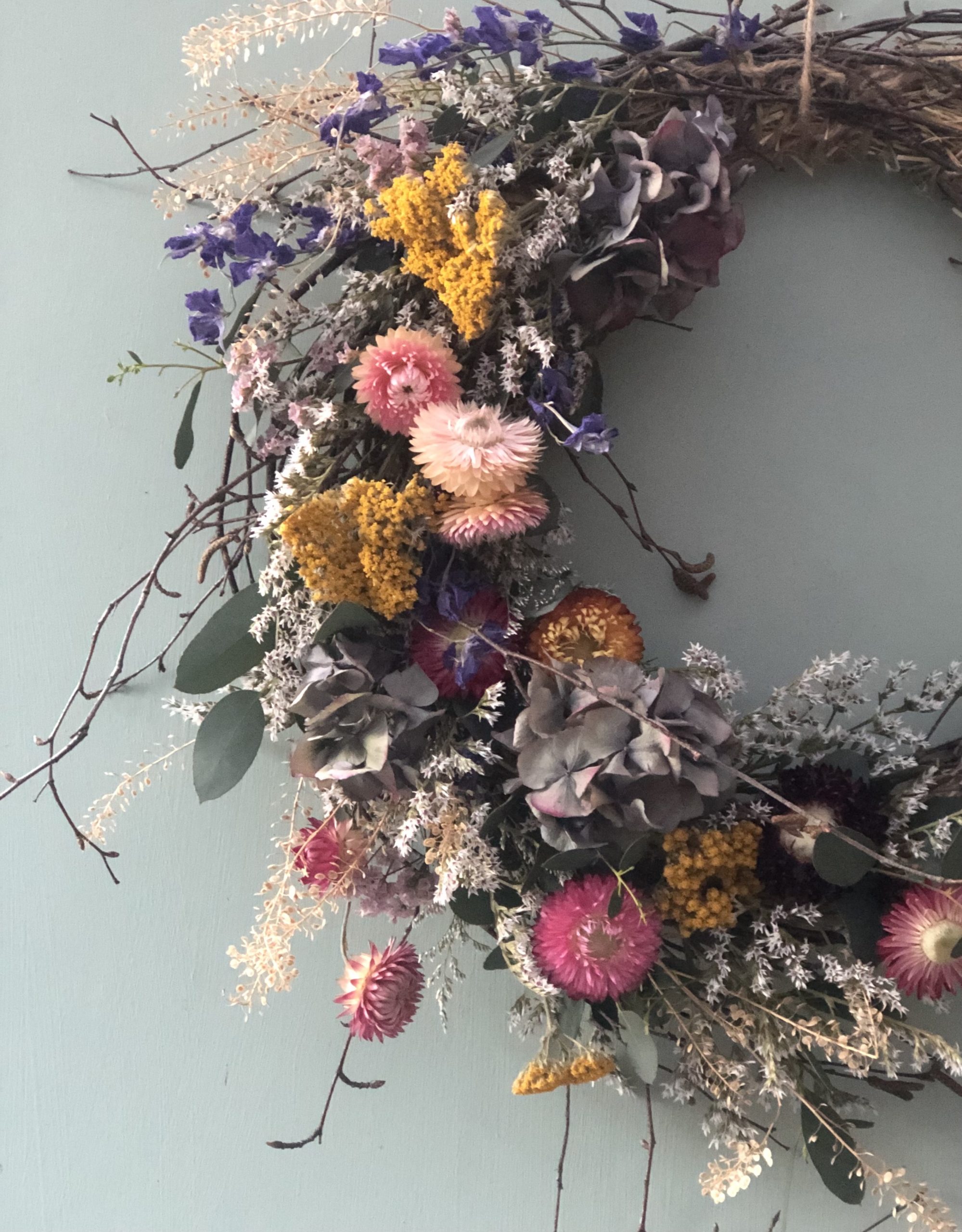 dried flower wreath